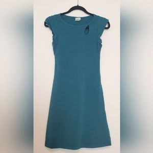 Small Organic Cotton Teal Keyhole Dress